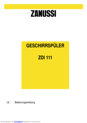 Zanussi Zdi 111 Bedienungsanleitung Pdf Herunterladen Manualslib