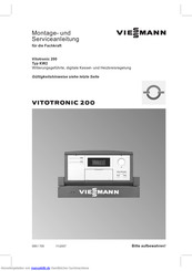 Viessmann Vitotronic 200 Kw2 Montageanleitung Pdf Herunterladen Manualslib