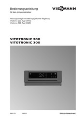 Viessmann Vitotronic 200 Bedienungsanleitung Pdf Herunterladen Manualslib