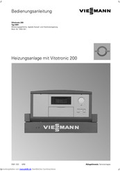 Viessmann Vitotronic 200 Typ Kw1 Bedienungsanleitung Pdf Herunterladen Manualslib