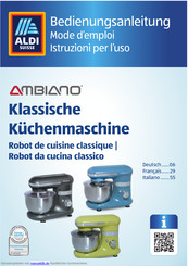 Ambiano Küchenmaschine Bedienungsanleitung 2021 Ambiano Küchenmaschine Bedienungsanleitung 2021